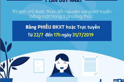 Hướng dẫn điều chỉnh Nguyện vọng xét tuyển ĐH năm 2019