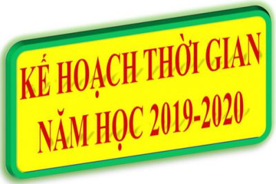 Khung thời gian năm học 2019 – 2020