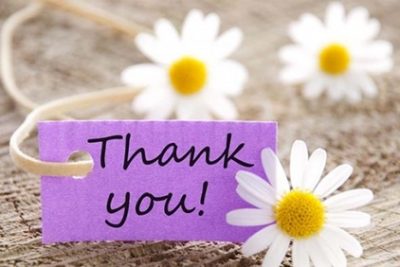 Bày tỏ lòng biết ơn sớm nhất có thể